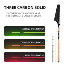 Caña de pescar telescópica BIGBIGWORLD con 3 puntas de color, para pescar con carrete, de alta resistencia al carbono, de peso pesado de 60 a 180 g, de longitud 3,3 m, 3,6 m o 3,9 m