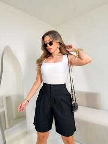 ADD MODA FEMININA EIRELI- Y256 Women's Tailored Shorts, High Waist, Loose, Elegant, With Side Pockets, Vibrant Colors, Elegant, Social, Modern, Trend, Blogger, Basic, Party, Stylish, Fashion, Fits Super Well, Lifts Butt, Women's Bermuda Shorts, Loose, Light, Short Shorts, Tight, Light, Loose, Jeans, Bengaline, Sofia Shorts, Leather Shorts, Light Shorts, Dark Wash Shorts, Bermuda Shorts, Tailored Shorts Chains Tailored Shorts With String / Tailored Shorts High Waist Elegant Fashion Women's Shorts Basic Tailored Shorts With Zipper And Pocket Women's Tailored Shorts High Waist With Pocket And Zipper On The Side, Light, Tailored Shorts With Belt - Women's Tailoring Women's Bermuda Shorts Tailored Shorts Casual Linen Zipper Pocket Stylish Social Occasional Shorts Women's Tailoring Linen Blend High Waist With Belt And Side Pocket Women's Tailoring Shorts Unmissable Promotion In The Entire Store, Fashion, National Shipping New Collection 2024 Summer Collection - 黑與白 - 查看 3