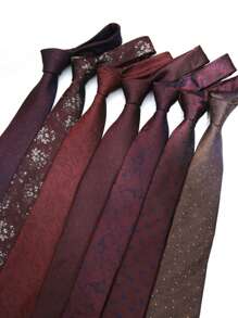 1 件花卉轻质商务休闲时尚涤纶领带，适合所有季节男士领带