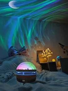 极光灯球投影仪 - 带遥控器的 LED 舞台灯，USB 供电，不可充电，颜色可变，适合派对和活动的装饰聚光灯 - 理想的礼物 - 彩色 - 查看 3