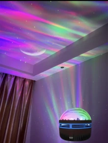 极光灯球投影仪 - 带遥控器的 LED 舞台灯，USB 供电，不可充电，颜色可变，适合派对和活动的装饰聚光灯 - 理想的礼物 - 彩色 - 查看 5