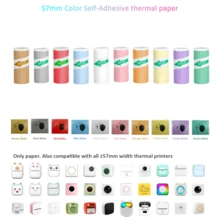 57x25mm Mini Printer Paper Refill Roll Thermal Paper Printable Sticker Paper For Pocket Wireless Printer For Study Notes Work Photos - Multicolor - View 9