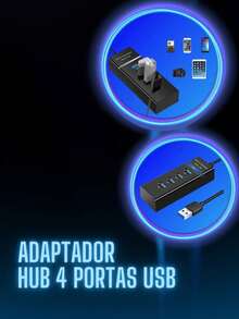 "USB 3.0 HUB With 4 Ports" 5GBPS 4 In 1 High Speed Adapter Expander Immediate Shipping - 黑色 - 查看 2