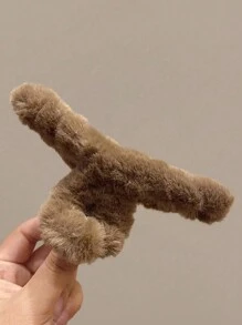 4/3 Piezas Pinzas para el cabello de niñas con diseño de peluche colorido, pasadores de cabello lindos y esponjosos, accesorios para el cabello para uso diario, pinzas para el cabello, sujetadores de cabello, recogedor de cabello, casual