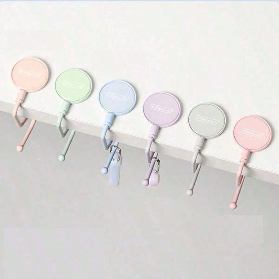 1 件莫兰迪色学生书桌挂钩书包挂钩，防损粘性壁挂挂钩，适用于教室 - 多色 - 查看 1