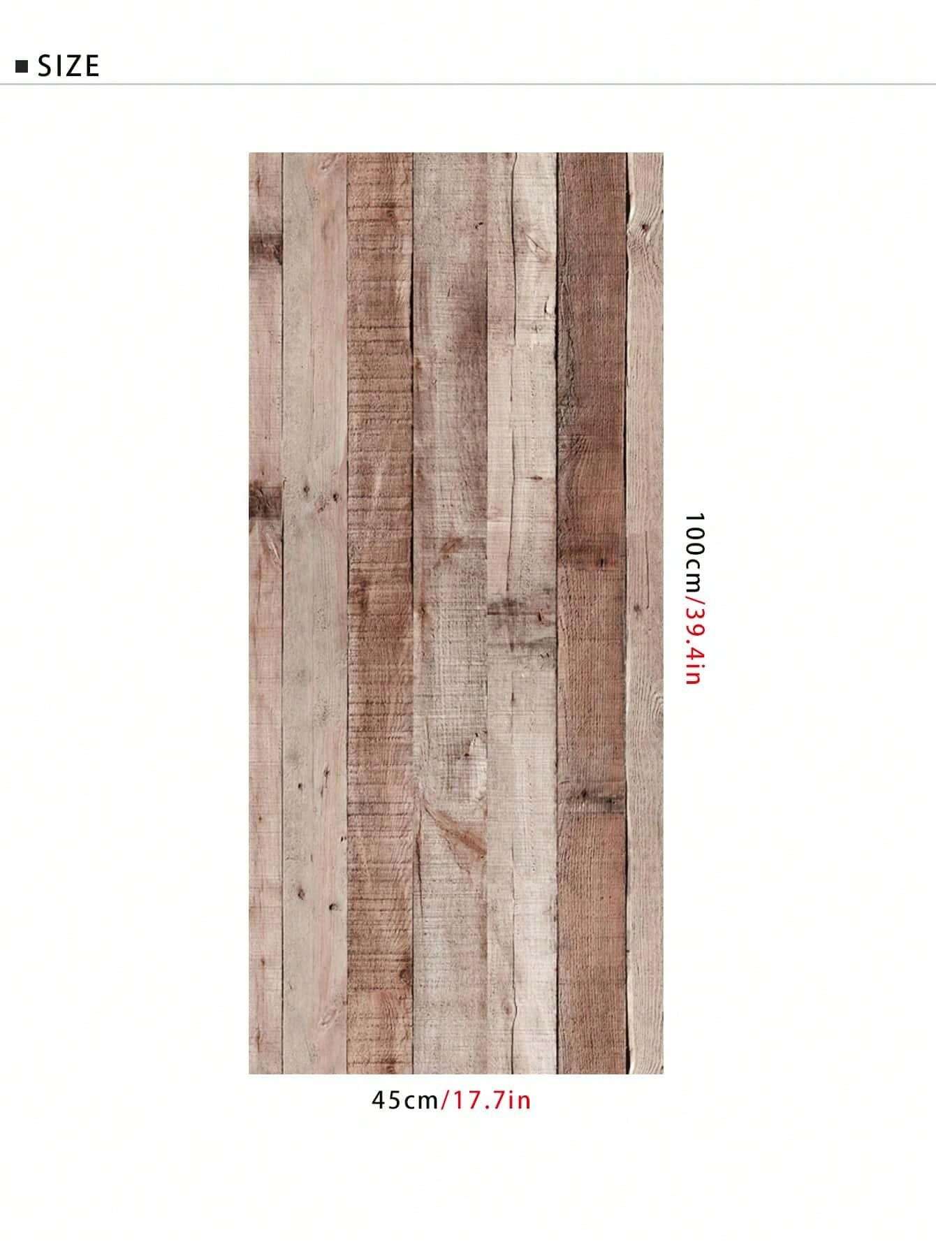 Cinnamon Wood Grain SelfAdhesive Wallpaper For Home Decor,