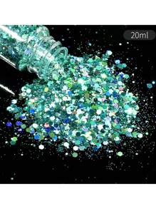 19 色 DIY 手工树脂水晶环氧闪光粉混合物，包括激光全息六角形闪光薄片，20 毫升，用于树脂模具颜色调整、美甲、圣诞节和万圣节闪光装饰、艺术和工艺品 - 環氧樹脂珠光粉 - 查看 20