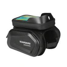 Hộp đựng đồ xe đạp chống thấm nước, Túi đựng đồ đạp xe di động 3 trong 1, Túi đựng đồ xe đạp vỏ cứng EVA chống thấm nước màn hình cảm ứng, Túi đựng đồ ống trên xe đạp leo núi, Túi đựng điện thoại di động cho xe đạp, Thiết bị đạp xe ngoài trời - đen - Xem 8