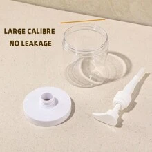 1个500毫升/1000毫升可重复灌装塑料瓶，带泵头，宽口设计，适用于乳液、沐浴露、精油、香皂、旅行装（白色瓶盖） - 彩色 - 查看 6