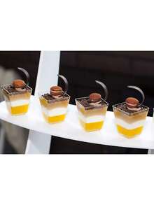 10 件方形迷你甜点杯，透明塑料冻糕开胃菜杯，用于品尝派对甜点开胃菜， - 彩色 - 查看 7