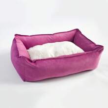 Removable Dog Bed/Cat Bed, 4-Season Use, Square Shape, Non-Slip Bottom, Flannel Fabric, High-Elastic PP Rayon Filling, Comfortable Pet Bed, Minimalist Style, Available In Yellow, Blue, Dark Gray, Army Green, Rose Red Solid Colors, SGS Certified, Sourced From Home Textile Manufacturer - Multicolor - View 23