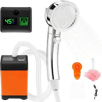 1 Pc Rechargeable Shower Outdoor Shower Hiking Camping Adventure Shower Handheld Shower