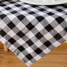 1pc/2pcs/6pcs/10pcs Plaid Pattern Napkins, Suitable For Wedding And Daily Use - Black and White - View 8