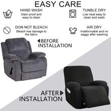 1 Set Recliner Covers, Stretch Reclining Chair Covers, Recliner Sofa Slipcovers Waterproof Stretch Recliner Couch Covers Furniture Protector Covers - Multicolor - View 6