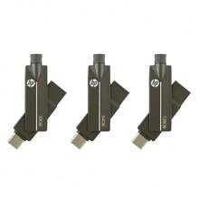 HP Type C Pendrive USB 3.1 X5200M 32GB 64GB 128GB OTG USB閃存盤 2合1雙金屬記憶體棒，適用於智慧型手機和平板電腦 - 黑色 - 查看 12