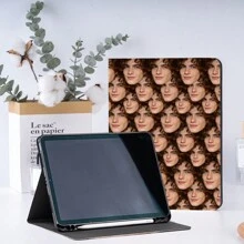 Bao da iPad toàn mặt cá nhân hóa - Bao da máy tính bảng có ảnh tùy chỉnh, Tải ảnh chân dung của bạn lên - Quà tặng thú vị và độc đáo, Tương thích với iPad Pro, Air - màu đen - Xem 2