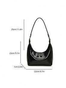 Túi đeo nách họa tiết cao cấp Túi đeo vai nữ 2022 thời trang mới đa năng hình lưỡi liềm đơn giản Túi đeo vai - Nhiều màu - Xem 2