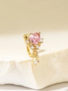 1 chiếc kẹp mũi giả bằng đồng mạ bạc thời trang, khuyên mũi không cần xỏ khuyên, thích hợp cho phụ nữ, ngày lễ tình nhân, giáng sinh, halloween, quà tặng sinh nhật, mẹ, mẹ, ngày của mẹ, quà tặng - Vàng - Xem 14