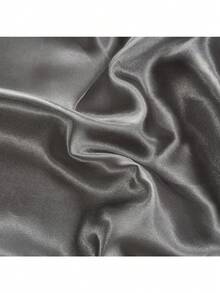 4 Pcs Smooth Satin Silk Sheet Set Deep Pocket Bed Sheet Wrinkle Fade Resistant - Xám - Xem 3