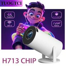 迷你 Wifi 6 无线蓝牙 5.0 投影仪，Android 11.0 操作系统，自动梯形校正，180° 旋转便携式户外投影仪，130 英寸显示屏，兼容智能手机/PC/笔记本电脑，4K 家庭影院投影仪 - 查看 11