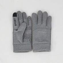 1 Đôi Găng Tay Thể Thao Giữ Nhiệt Bằng Lông Cừu - Chống Thấm Nước, Tương Thích Với Màn Hình Cảm Ứng, Chống Gió, Găng Tay Mùa Đông Cho Nam Dùng Khi Đạp Xe, Trượt Tuyết Và Thể Thao Ngoài Trời - Hoàn Hảo Cho Thời Tiết Lạnh - A - Xem 12