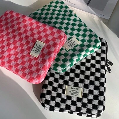 1PC Ins Checkerboard Grid IPad Storage Bag 11 Inch Inner Tank Bag (11 Inches For Pad)13-15 Inch Laptop Bag