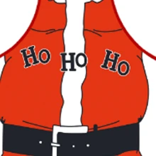 1pc Cute Red Santa Claus Unisex Apron For Couples - Multicolor - View 4