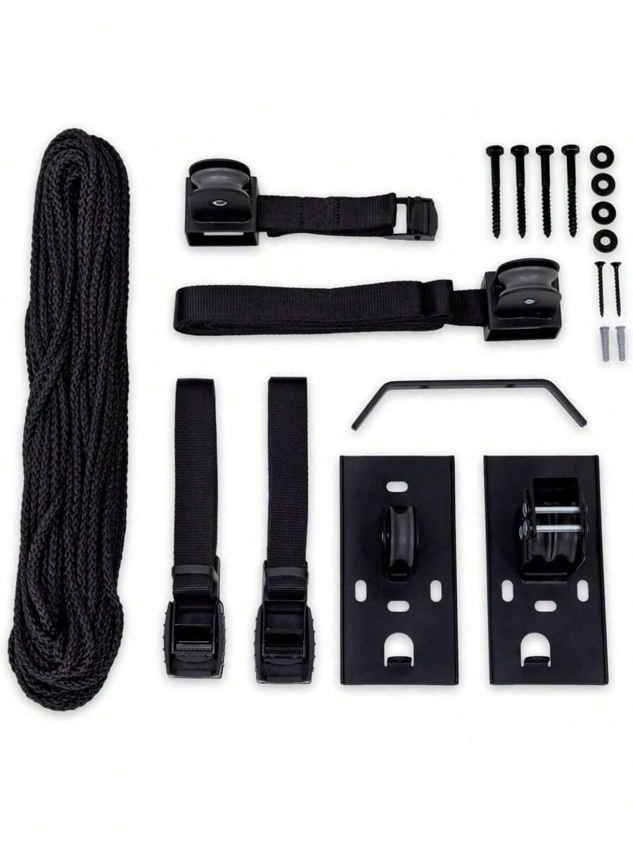 Pulley System, Garage Mount Hoist, Heavy Duty Hanging Organizer Holds