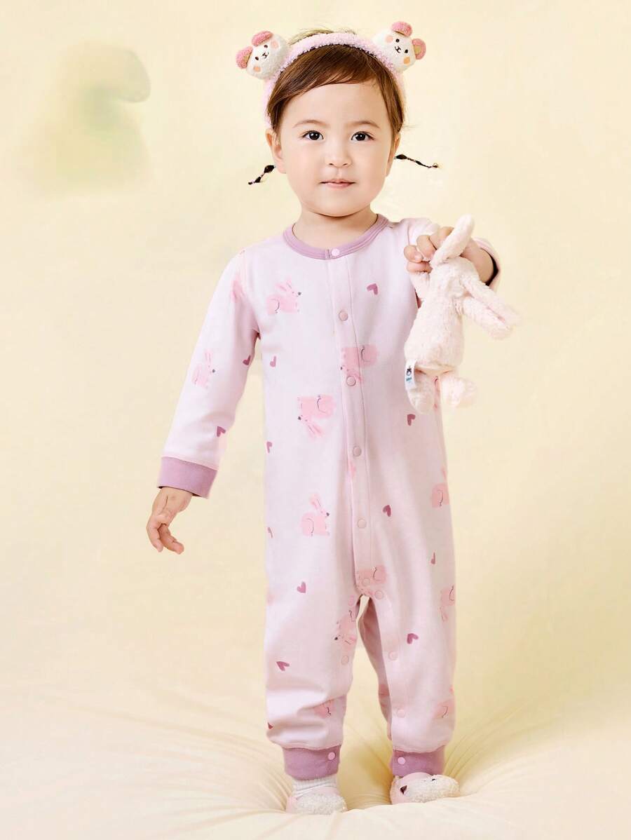 mini bala Baby Skin-Friendly Breathable Romper Infant Soft Home Crawling Suit - Red - View 1