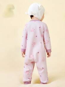 mini bala Baby Skin-Friendly Breathable Romper Infant Soft Home Crawling Suit - Red - View 3