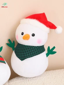 Molutian 18cm/7.08inch Ông già Noel Người tuyết Đồ chơi nhồi bông mềm mại Bộ đồ chơi nhồi bông Giáng sinh ấm áp Người tuyết Đồ chơi nhồi bông hoàn hảo để trang trí ngày lễ và làm quà tặng Polyester mềm mại - Nhiều màu - Xem 3