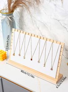 1pc Removable Multi-Color Minimalist Wooden Necklace Pendant Display Rack, Jewelry Display Board, Gift For Women, Jewelry Shop Display Prop Back To School