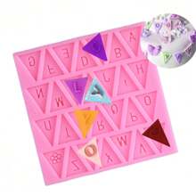 1pc Triangular Capital Letter Silicone Mold For Fondant Chocolate Decoration, DIY Baking Mold - Multicolor - View 7