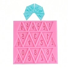 1pc Triangular Capital Letter Silicone Mold For Fondant Chocolate Decoration, DIY Baking Mold - Multicolor - View 6