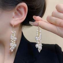 jugalstar 1 对女士法式复古珍珠流苏耳环 - 珍珠流蘇耳環 - 查看 1