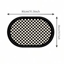 1 tấm thảm nhà tắm họa tiết kẻ caro, thảm sàn mềm mại chống trượt bằng chất liệu Diatomite thấm hút, thích hợp sử dụng tại lối vào/cửa phòng tắm trong nhà - Nhiều màu - Xem 2