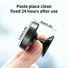 2pcs/Set Alloy Magnetic Car Phone Holder, Universal Dashboard Car Phone Mount, 360° Rotation, Compatible With IPhone, Etc, Black & Silver