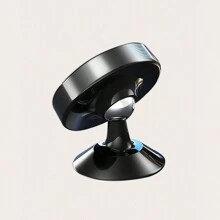 2pcs/Set Alloy Magnetic Car Phone Holder, Universal Dashboard Car Phone Mount, 360° Rotation, Compatible With IPhone, Etc, Black & Silver