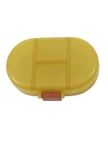 1 件便携式翻盖药丸收纳盒，带隔层，大容量，塑料旅行药盒 - 彩色 - 查看 15