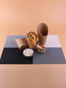 15 chiếc/bộ, cốc nghiêng, cốc chiên, cốc chiên giấy, đĩa đựng đồ ăn nhẹ, hộp đựng bánh nướng xốp bằng giấy, dụng cụ làm bánh tự làm, cốc đa chức năng, thích hợp cho gia đình và ngoài trời - Nhiều màu - Xem 9