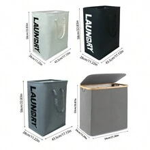 竹框式脏衣篮，简易折叠收纳篮，大容量多用途亚麻脏衣篮，可收纳玩具也可收纳卫生间脏衣篮杂物篮抽屉式衣柜收纳袋壁橱收纳绗缝袋床底收纳盒隔断式衣服垃圾袋家庭卧室返校宿舍用衣服，适用于杂物内衣胸罩衣服内衣内裤牛仔裤袜子T恤正装鞋，可折叠 6/7/11 格，打包必需品，衣服收纳抽屉盖/衣柜收纳袋/壁橱收纳/绗缝袋床底收纳盒 - 彩色 - 查看 10