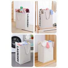 竹框式脏衣篮，简易折叠收纳篮，大容量多用途亚麻脏衣篮，可收纳玩具也可收纳卫生间脏衣篮杂物篮抽屉式衣柜收纳袋壁橱收纳绗缝袋床底收纳盒隔断式衣服垃圾袋家庭卧室返校宿舍用衣服，适用于杂物内衣胸罩衣服内衣内裤牛仔裤袜子T恤正装鞋，可折叠 6/7/11 格，打包必需品，衣服收纳抽屉盖/衣柜收纳袋/壁橱收纳/绗缝袋床底收纳盒 - 彩色 - 查看 7