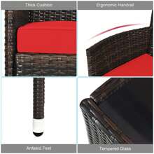 Outdoor Table & Chair Sets - Red - View 5