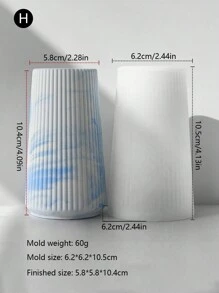 DIY涂鸦花瓶 自制创意花瓶模具 石膏插花树脂模具 硅胶材质可重复制作 可拆卸清洗 - 白色 - 查看 19