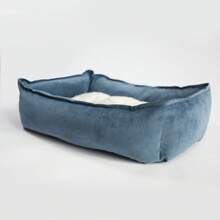 Removable Dog Bed/Cat Bed, 4-Season Use, Square Shape, Non-Slip Bottom, Flannel Fabric, High-Elastic PP Rayon Filling, Comfortable Pet Bed, Minimalist Style, Available In Yellow, Blue, Dark Gray, Army Green, Rose Red Solid Colors, SGS Certified, Sourced From Home Textile Manufacturer - Multicolor - View 26
