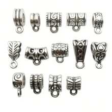 10/20/30/50/100 件古银锌合金生命之树吊坠珠适用于 DIY 珠宝制作、手链、项链和耳环工艺配件 - 銀色 - 查看 6