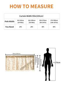 LOSPRING Gardenia Floral Print Linen-Like Sheer Curtain With Tassel Decor, Half Curtain - M-04 Gardenia - View 10