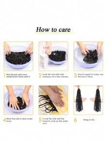 Yaki 卷曲直发 6 束 14 英寸 16 英寸 18 英寸长直发束 适用于耐热直发束 6 束