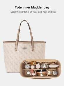 一包双面手提袋收纳整理内衬袋内袋收纳整理袋中袋拉链内衬化妆袋圣诞礼物礼物感恩节复古 - 彩色 - 查看 1