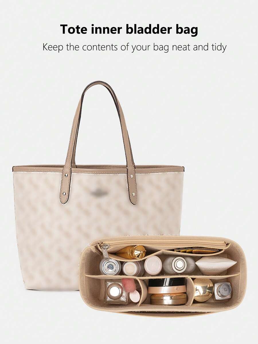 一包双面手提袋收纳整理内衬袋内袋收纳整理袋中袋拉链内衬化妆袋圣诞礼物礼物感恩节复古 - 彩色 - 查看 1